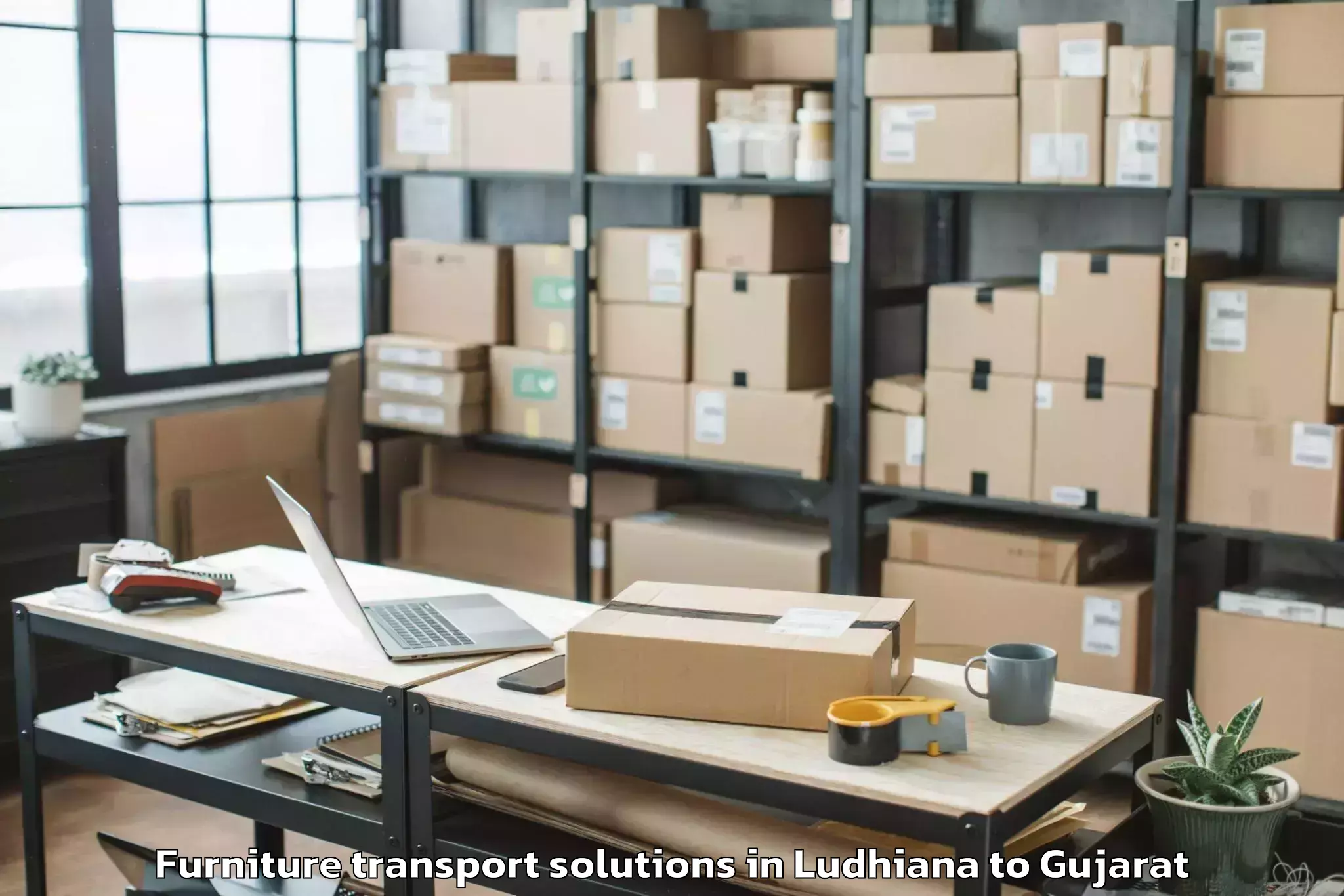 Professional Ludhiana to Nasvadi Furniture Transport Solutions